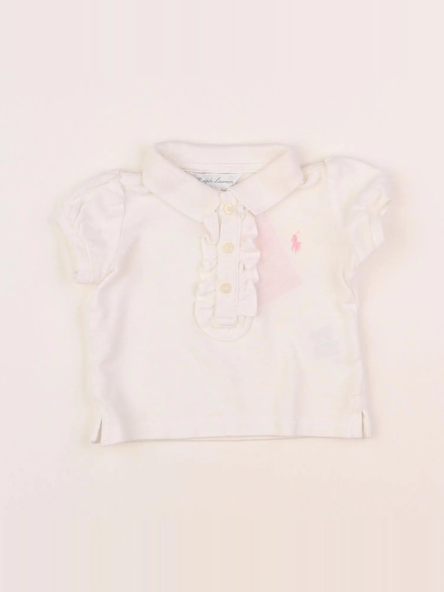Ralph Lauren - polo blanc - 3 mois
