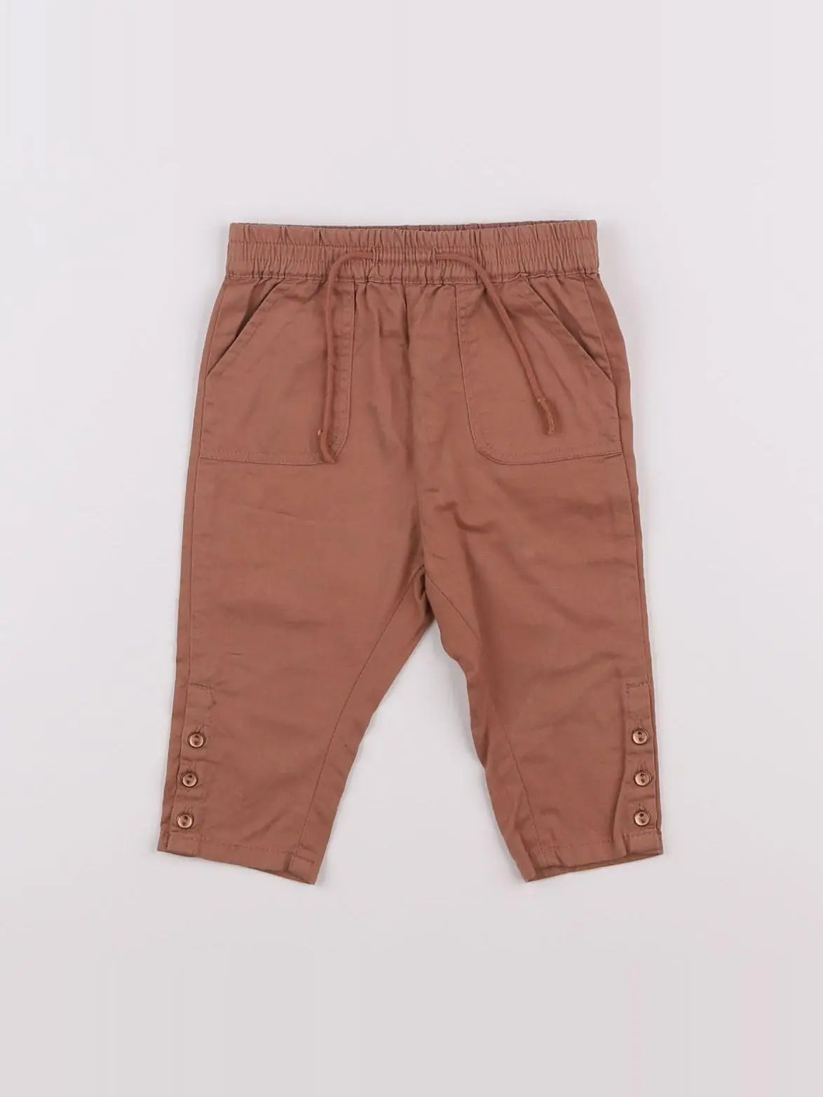 Vertbaudet - pantalon marron - 9 mois