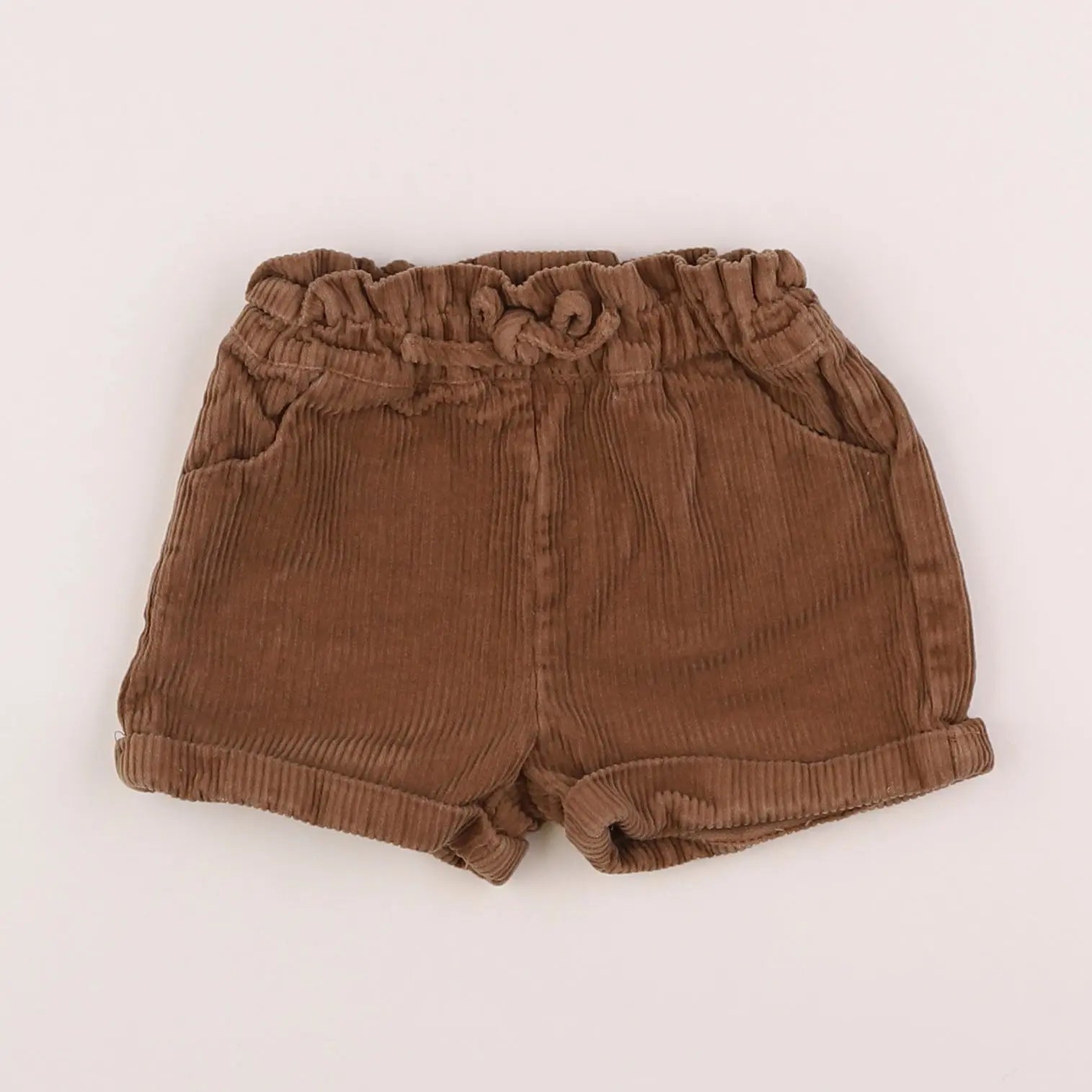 Vertbaudet - short marron - 12 mois