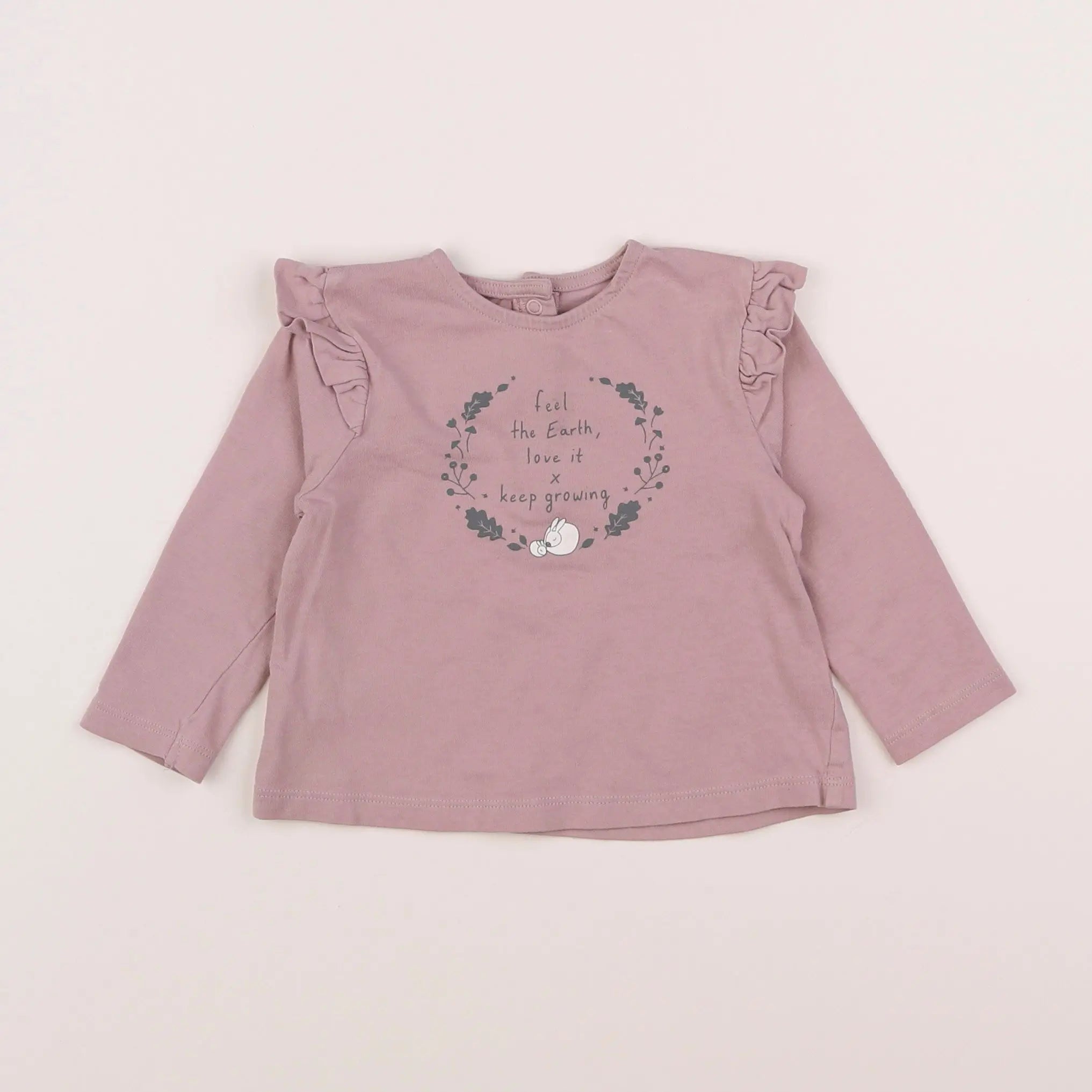 Vertbaudet - tee-shirt violet - 12 mois