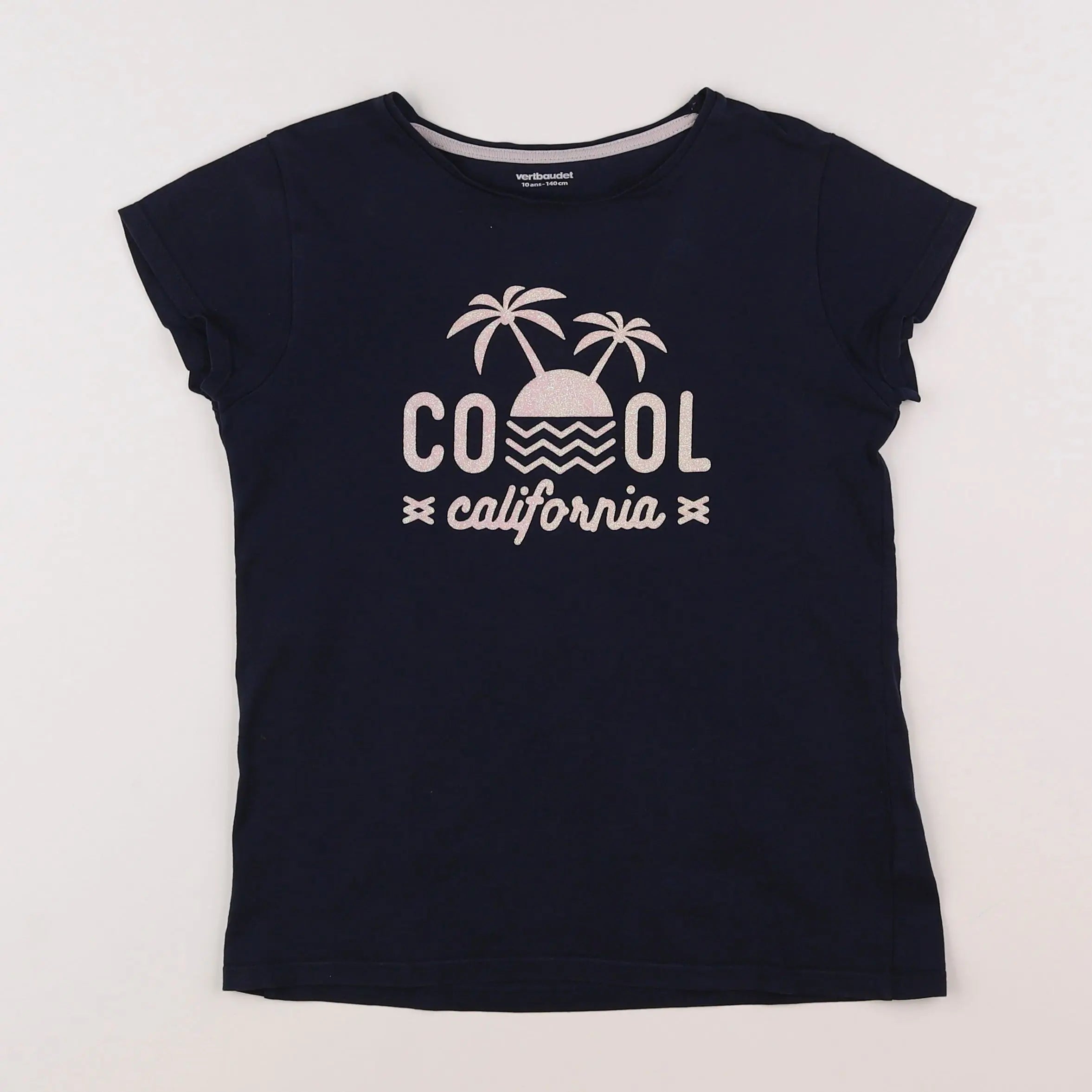 Vertbaudet - tee-shirt bleu - 10 ans