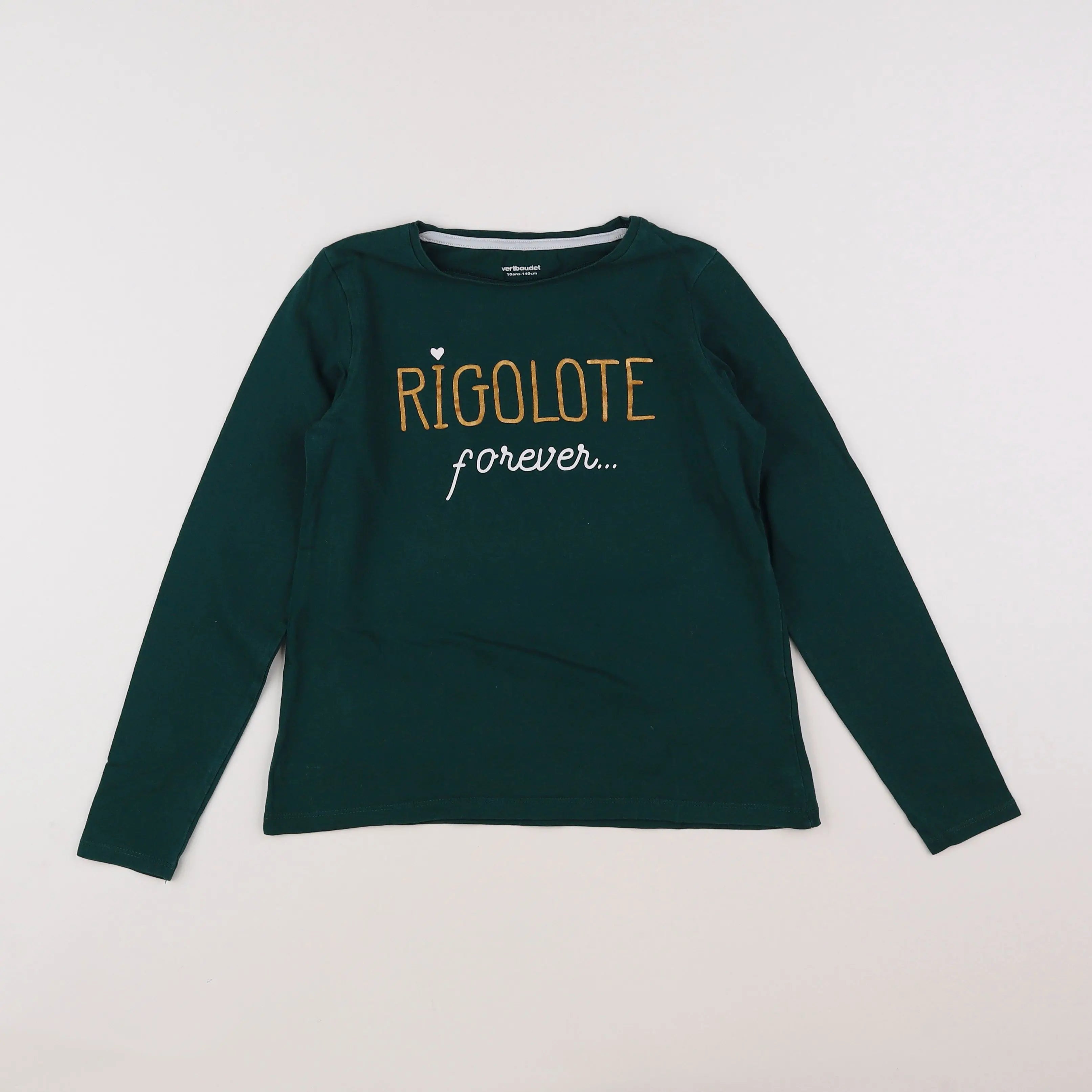 Vertbaudet - tee-shirt vert - 10 ans
