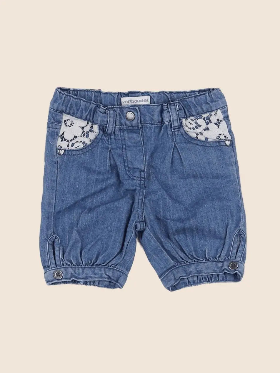 Vertbaudet - short bleu - 9 mois