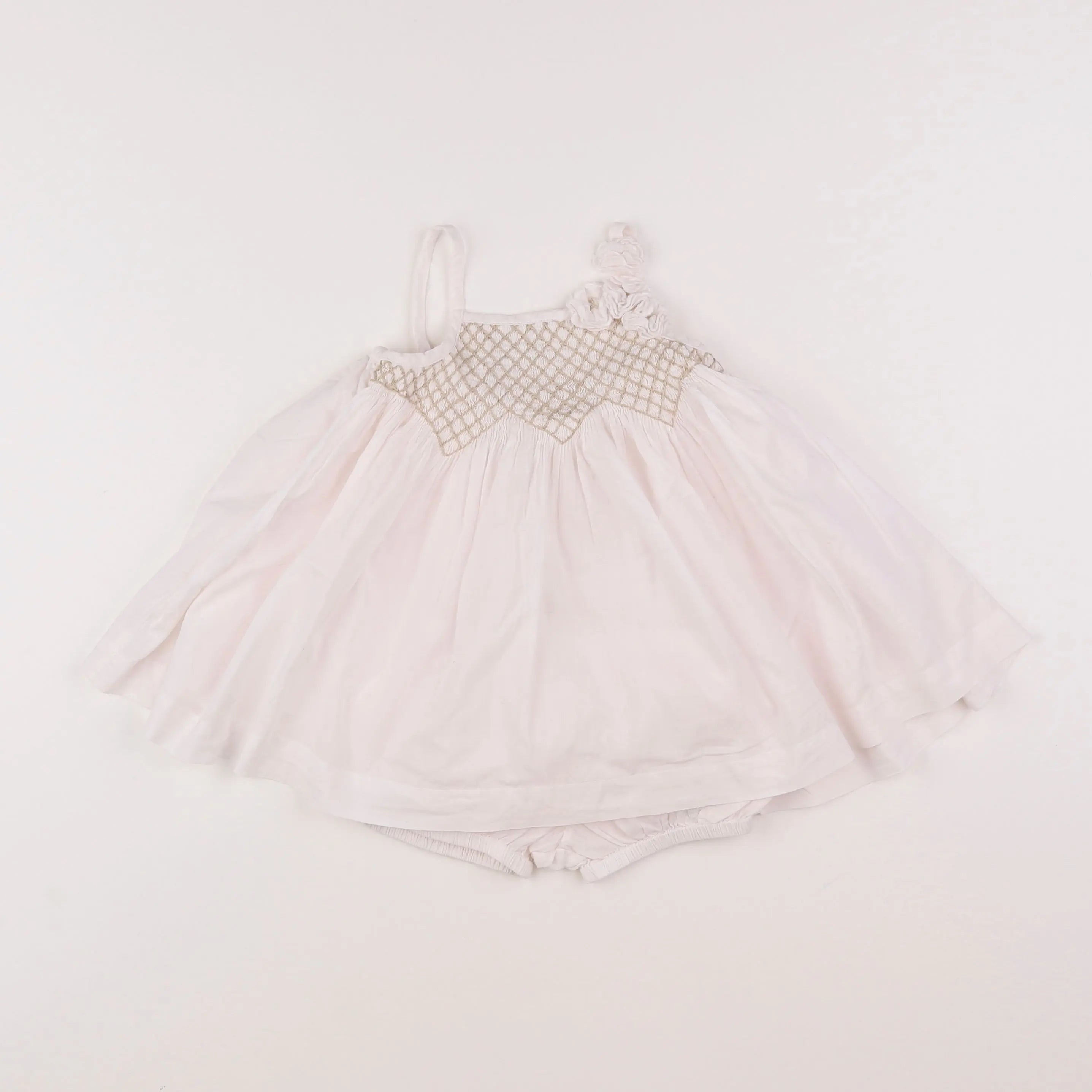 Vertbaudet - robe blanc - 12 mois
