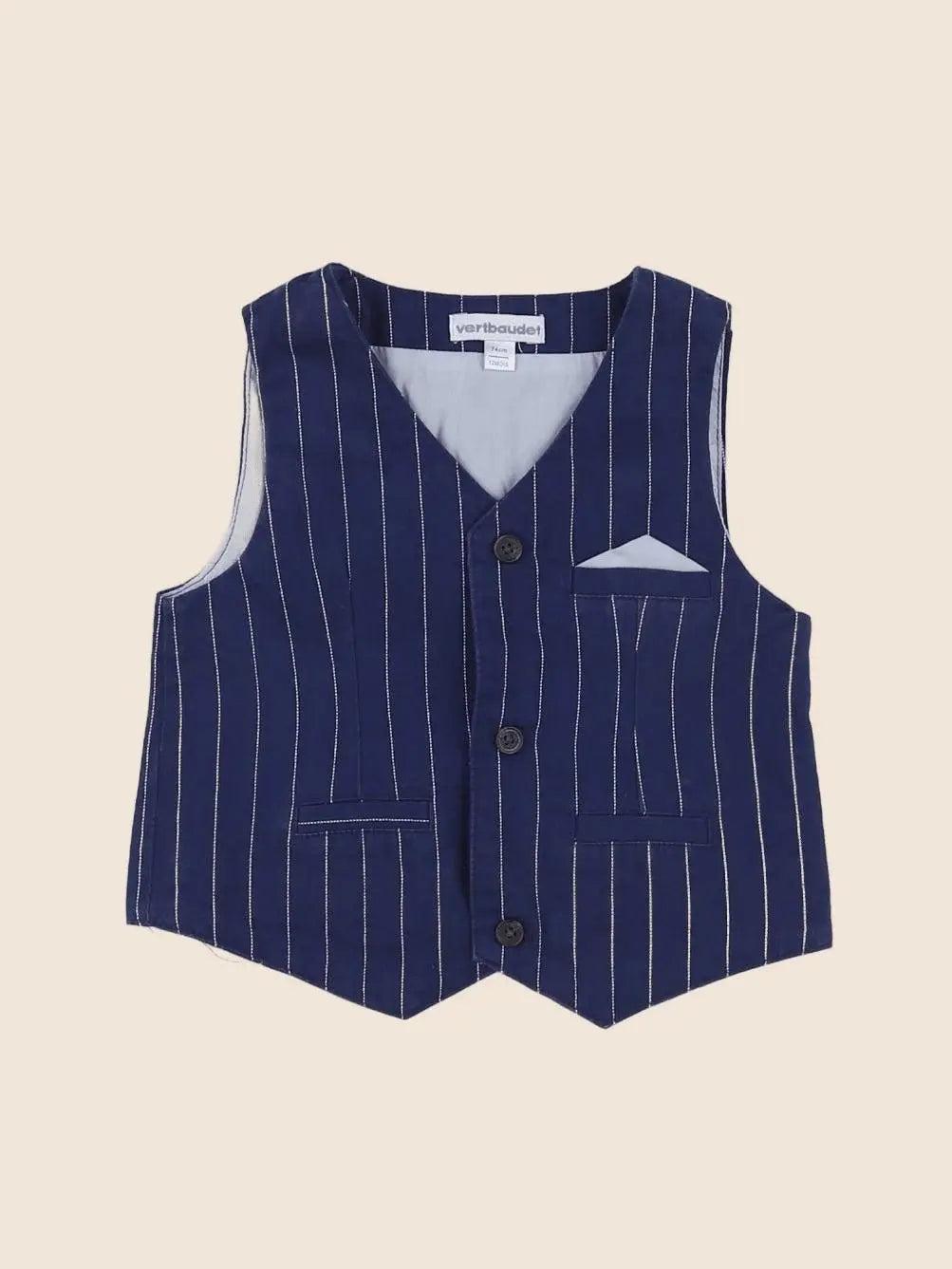 Vertbaudet - gilet bleu - 12 mois