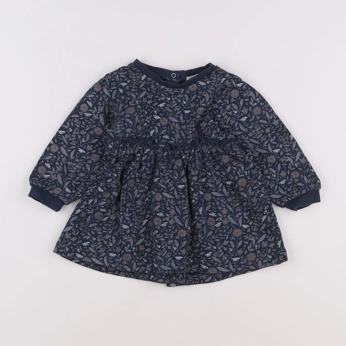 Vertbaudet - robe bleu - 12 mois