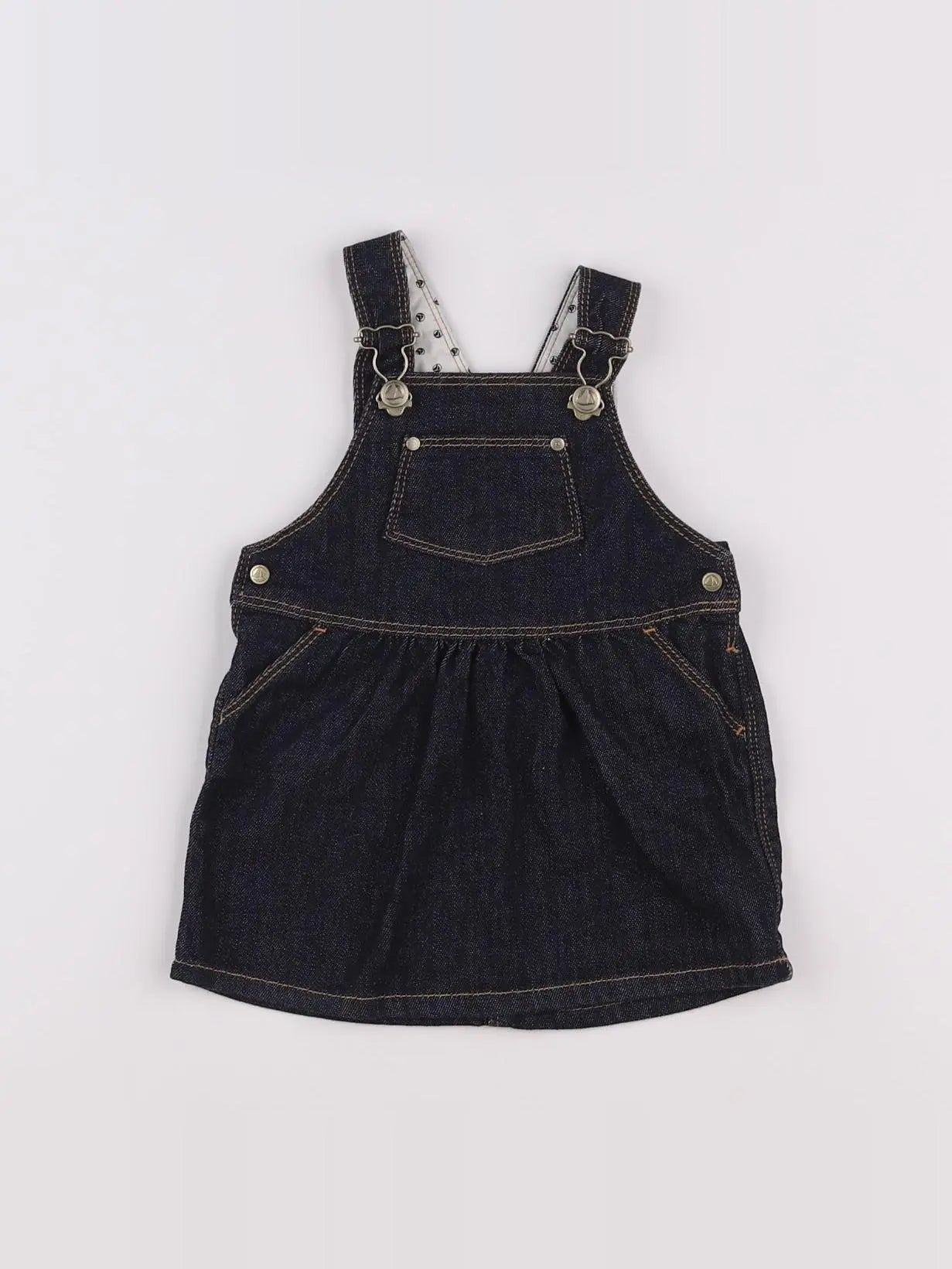 Petit Bateau - robe bleu - 6 mois