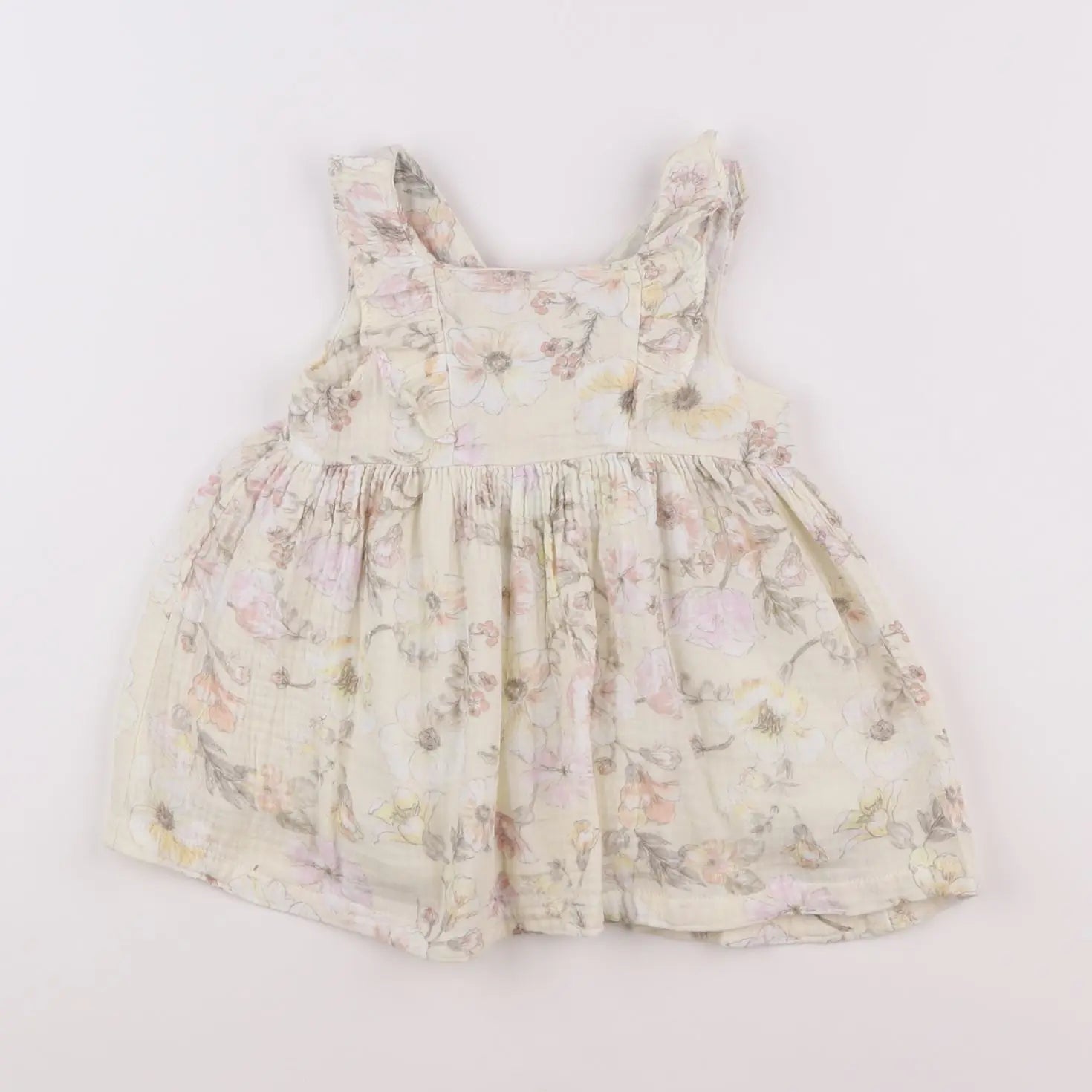 Vertbaudet - robe beige - 12 mois