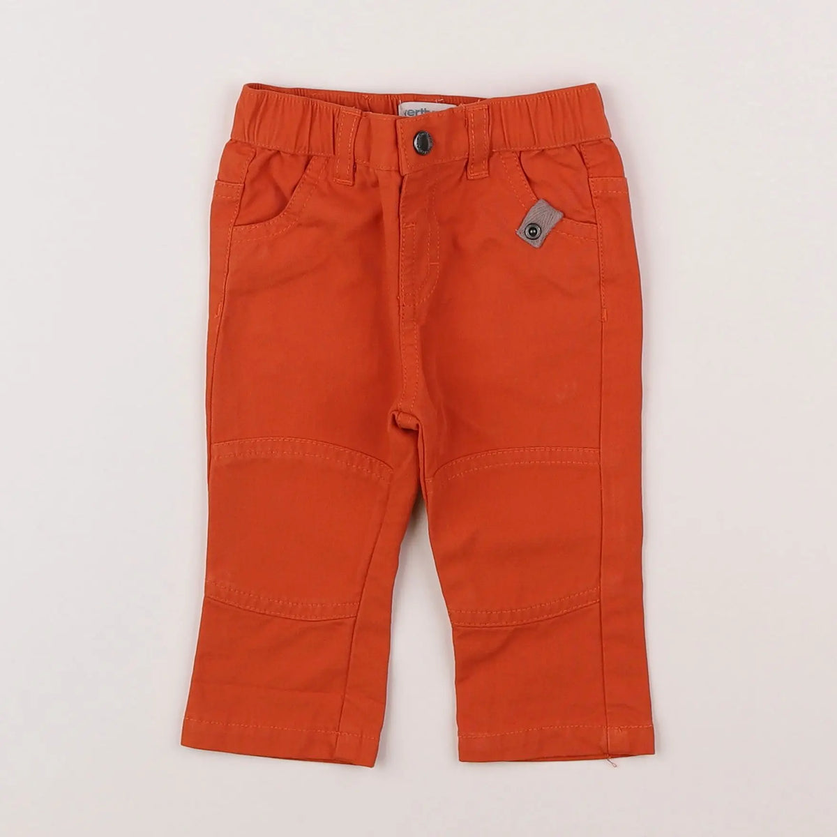 Vertbaudet - pantalon orange - 6 mois