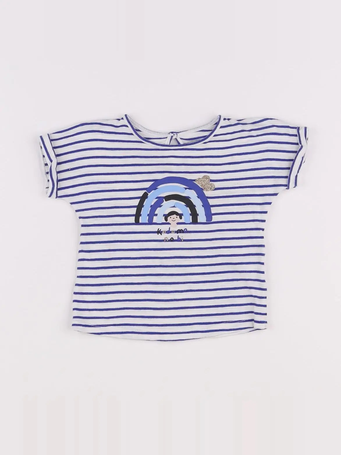 Boutchou - tee-shirt bleu - 6 mois