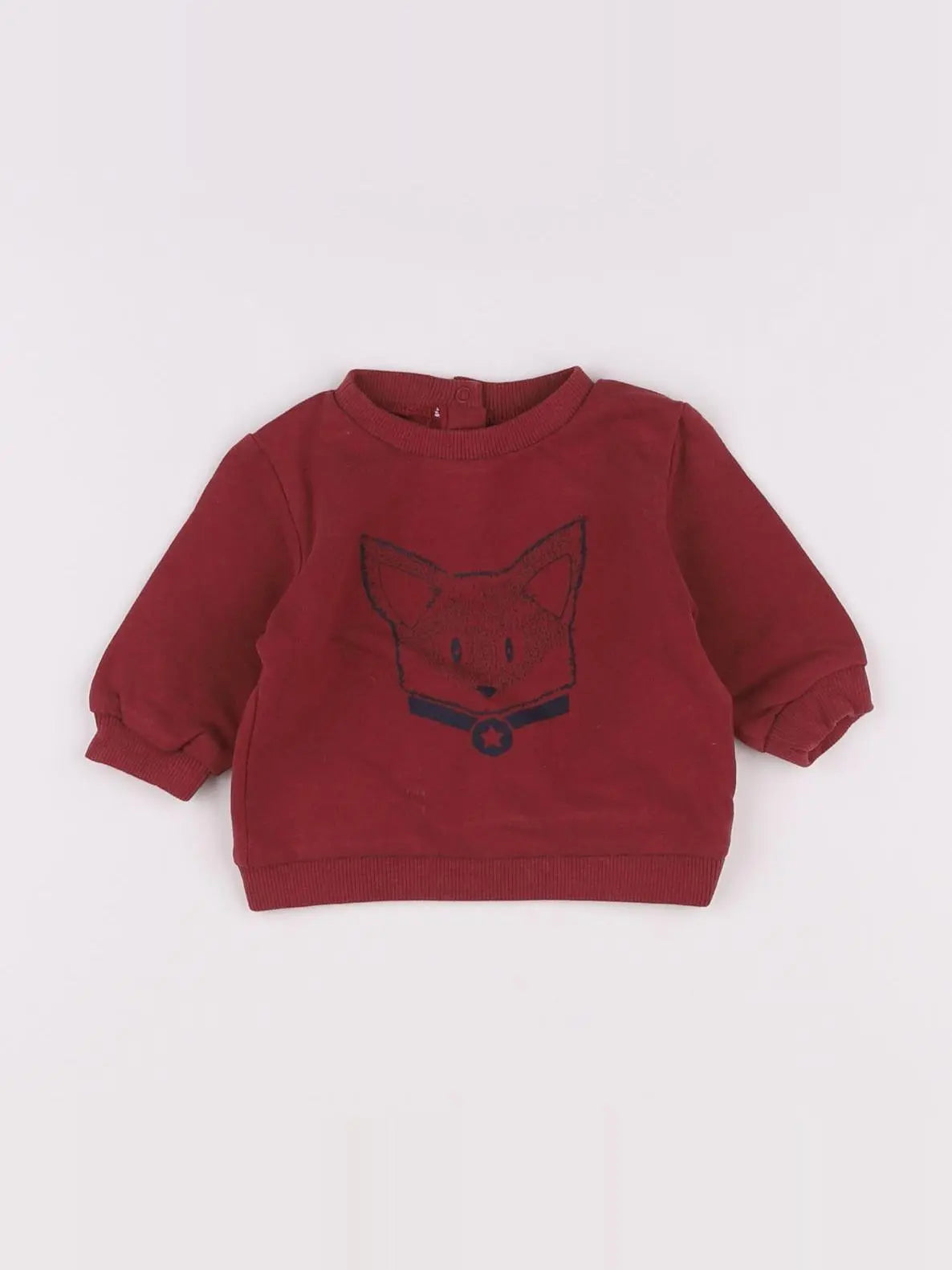 Vertbaudet - sweat rouge - 3 mois