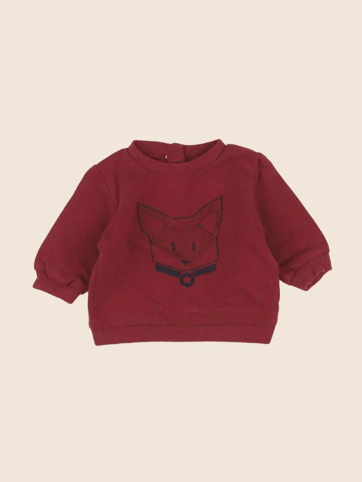 Vertbaudet - sweat rouge - 3 mois
