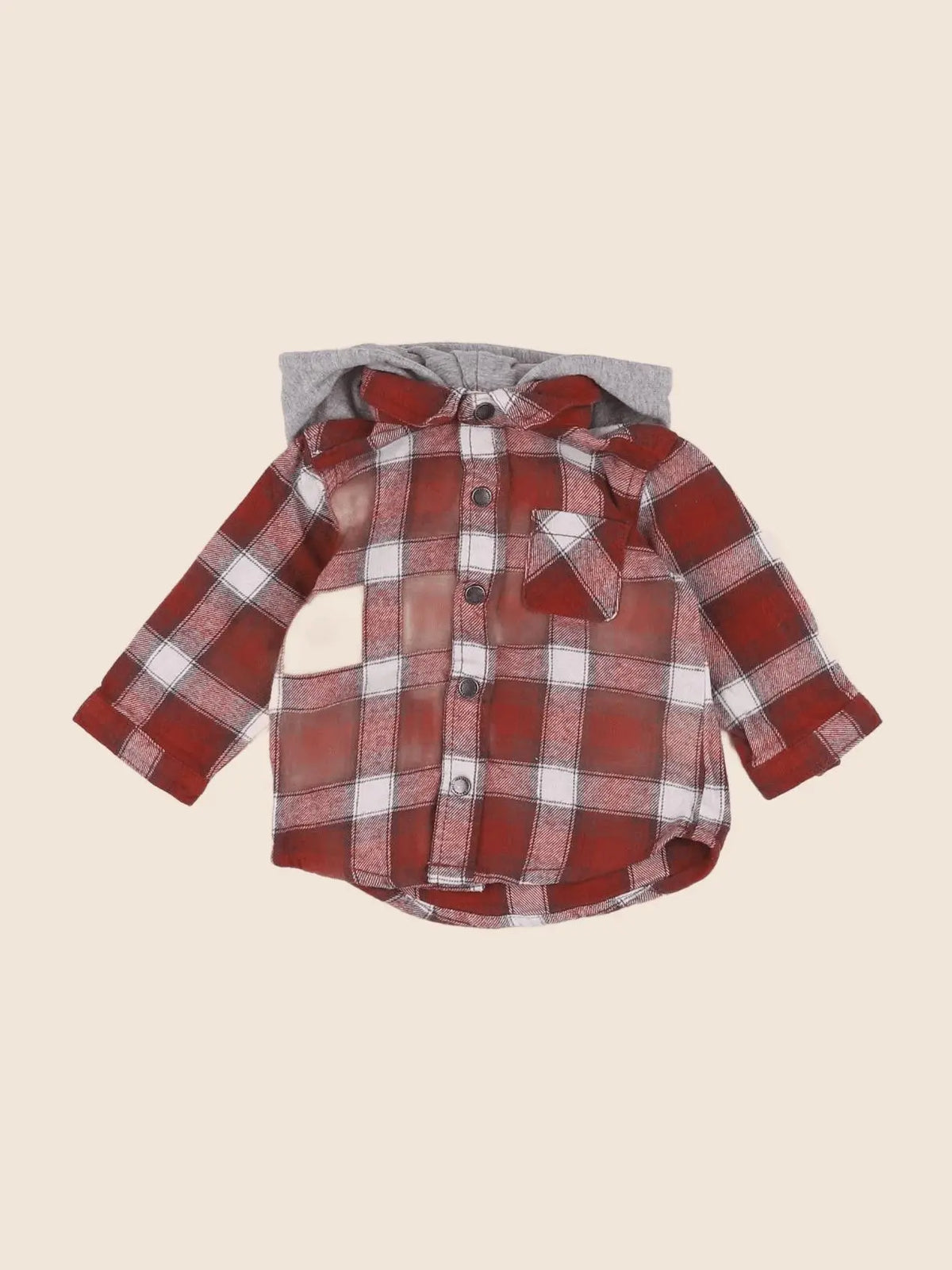 Vertbaudet - chemise rouge - 3 mois