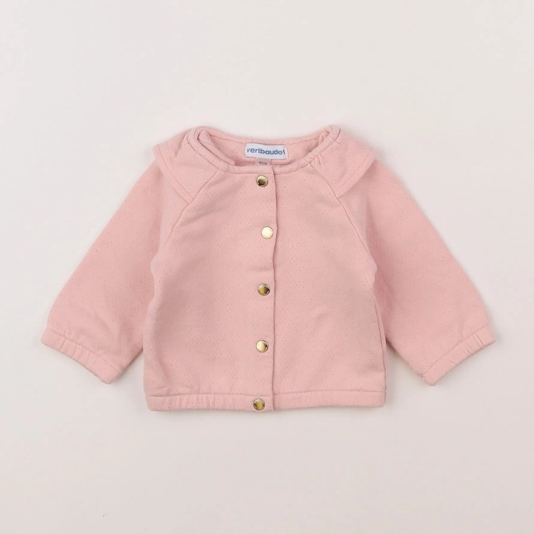 Vertbaudet - sweat rose - 3 mois