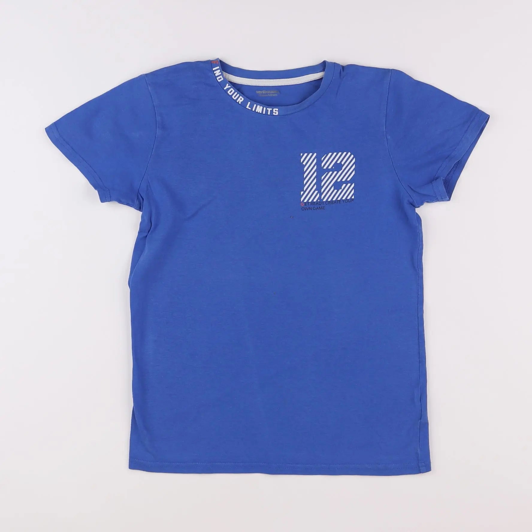 Vertbaudet - tee-shirt bleu - 10 ans