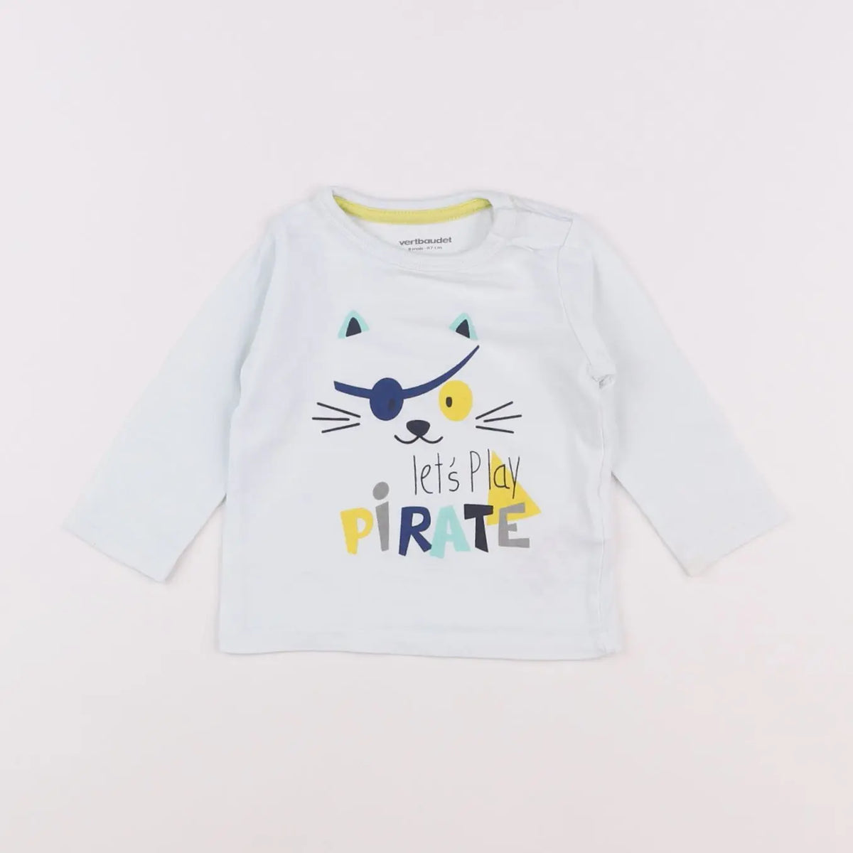 Vertbaudet - tee-shirt blanc - 6 mois
