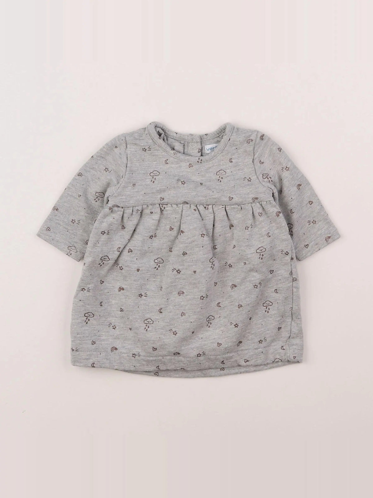 Vertbaudet - robe gris - 1 mois