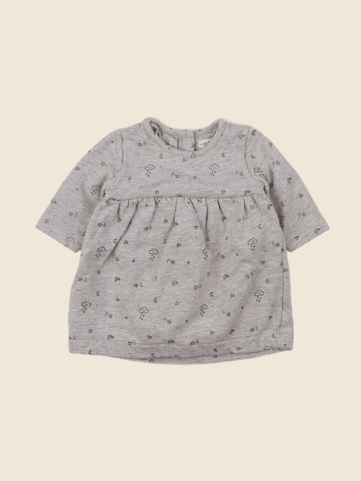 Vertbaudet - robe gris - 1 mois