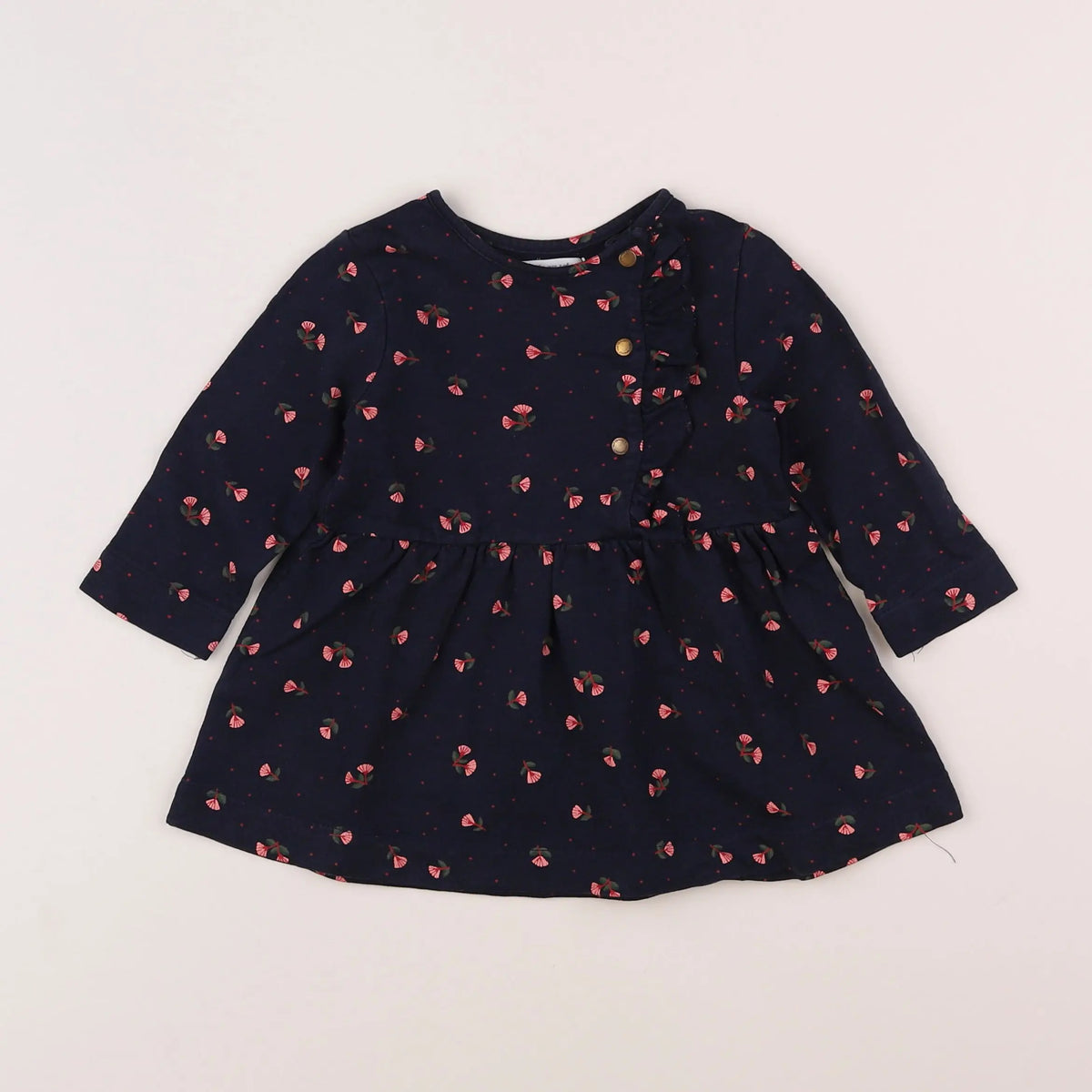 Vertbaudet - robe bleu - 9 mois