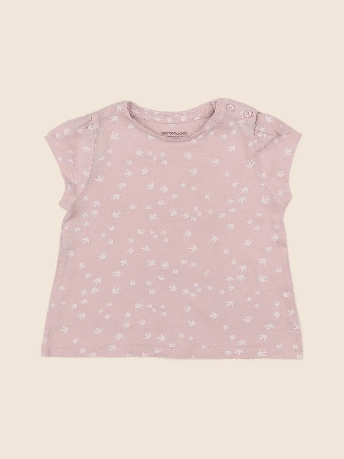 Vertbaudet - tee-shirt rose - 12 mois