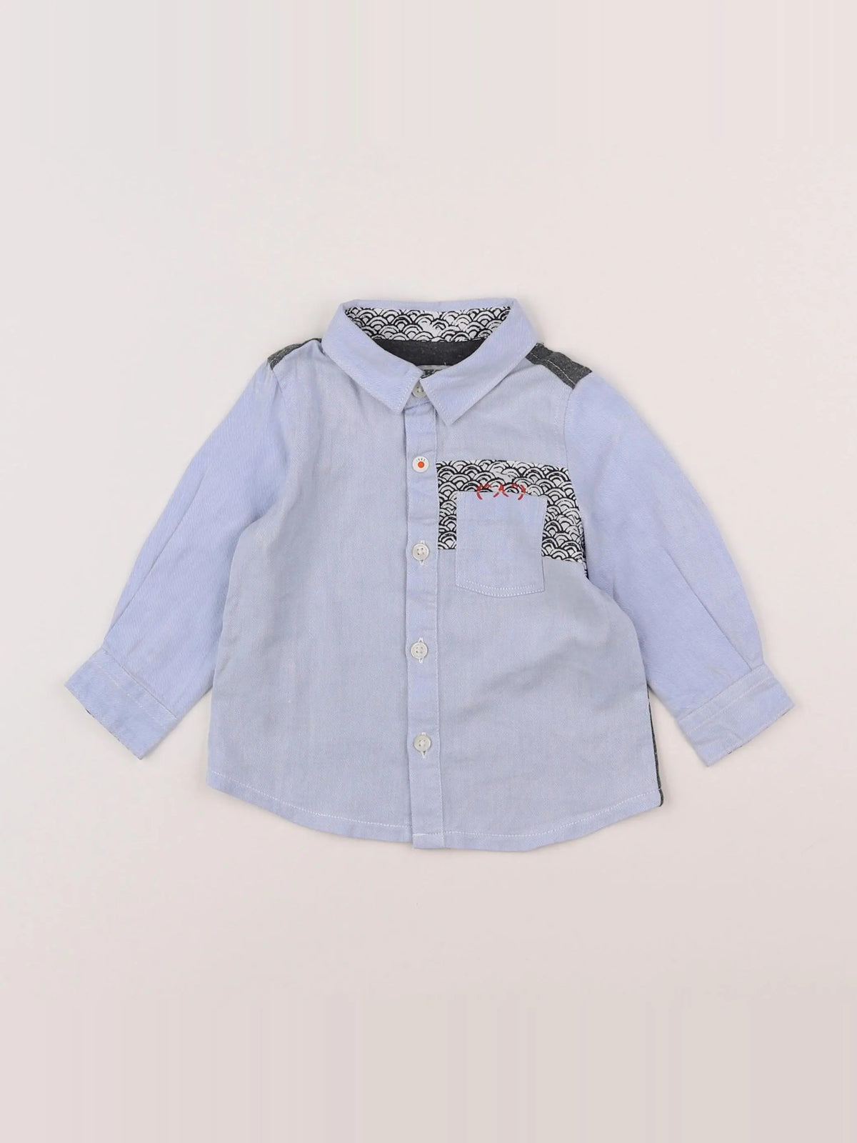 IKKS - chemise bleu - 6 mois