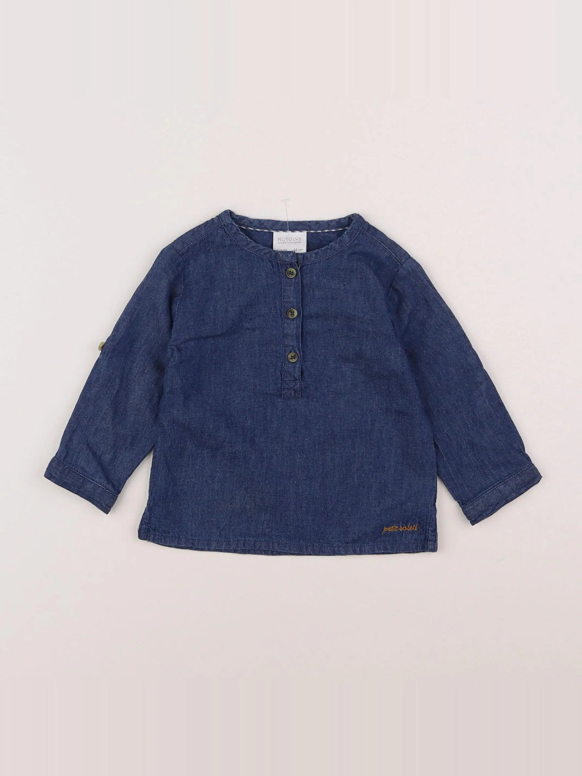 Natalys - chemise bleu - 6 mois