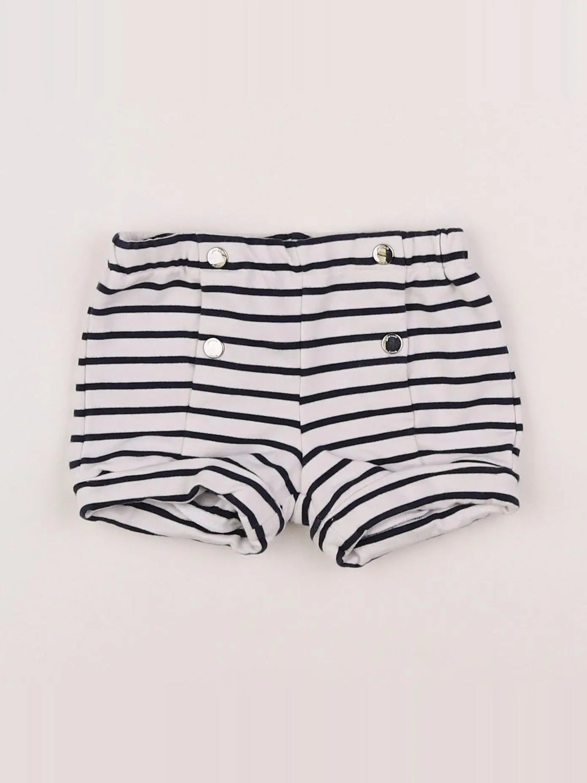 Jacadi - short blanc, bleu - 6 mois