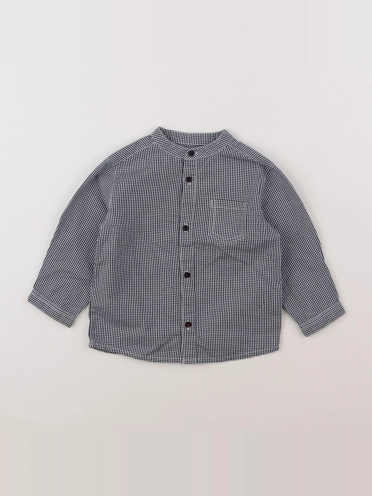 Boutchou - chemise blanc, bleu - 12 mois
