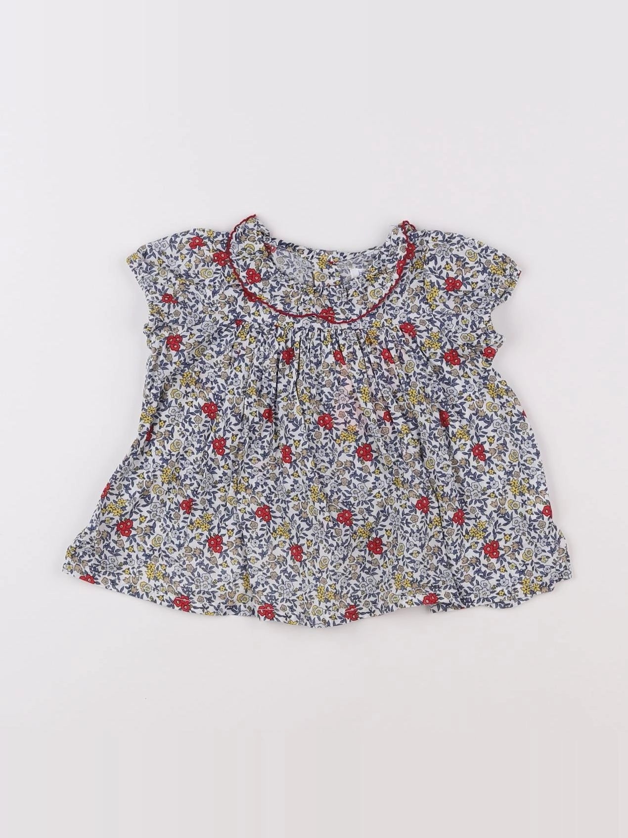 Boutchou - blouse bleu - 9 mois