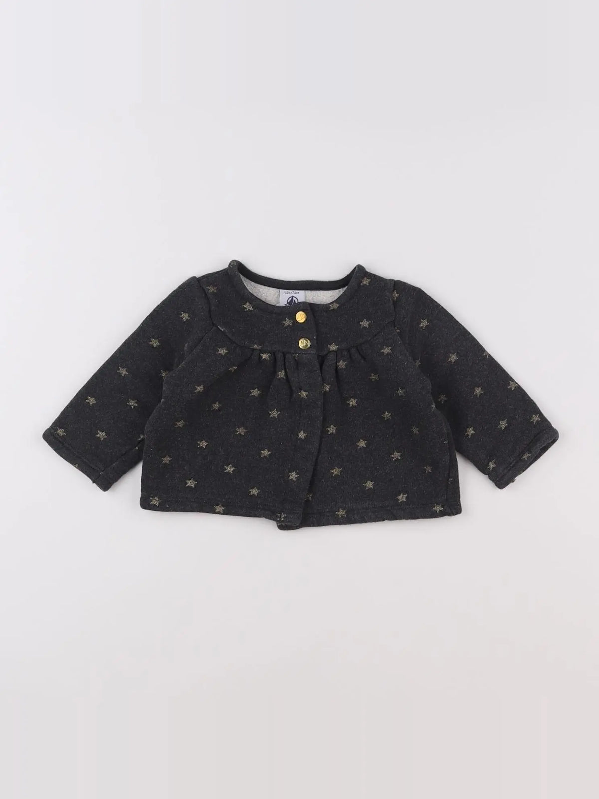 Petit Bateau - sweat gris - 12 mois