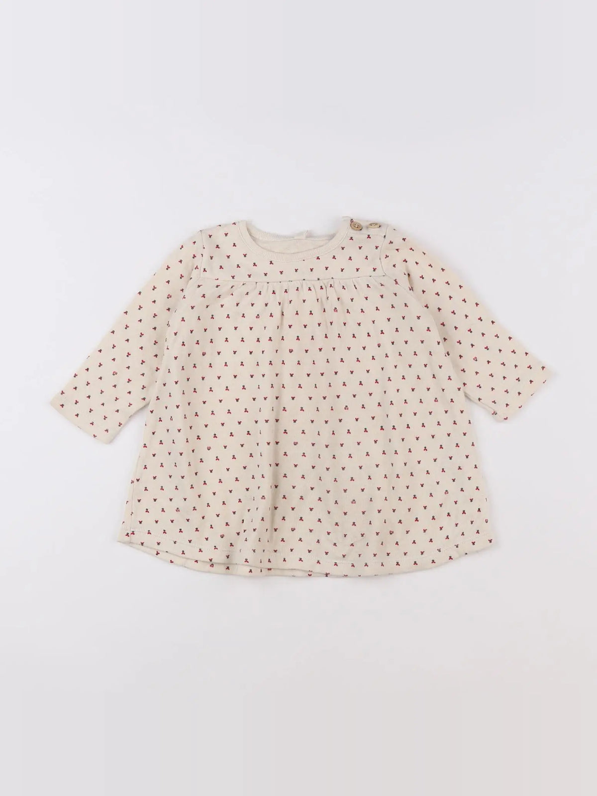 Petit Bateau - robe beige - 12 mois