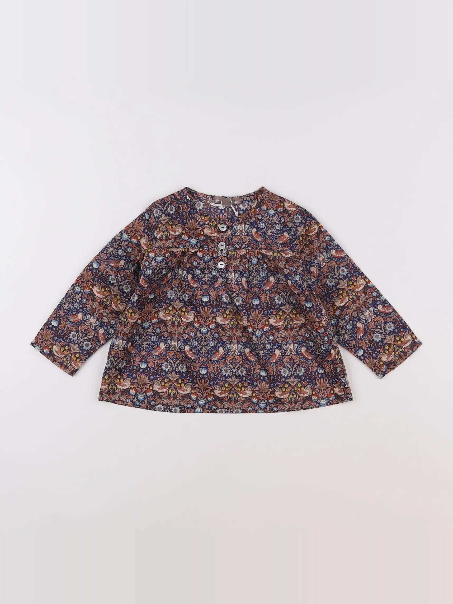 Emile et Ida - blouse marron - 12 mois