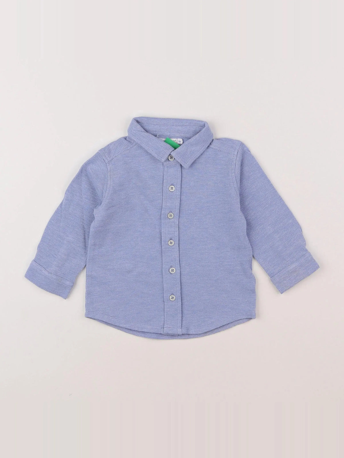Boutchou - chemise bleu - 9 mois