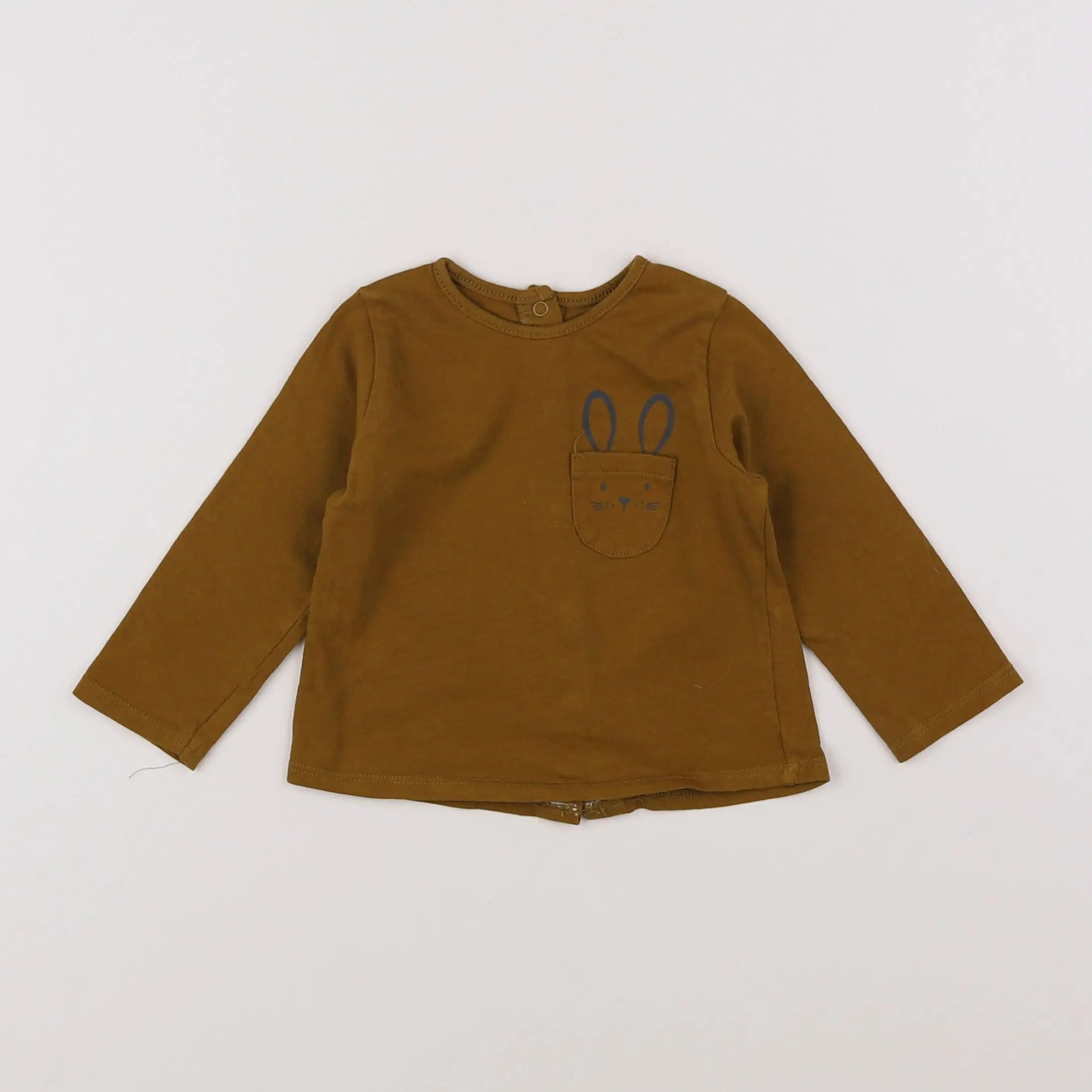 Vertbaudet - tee-shirt marron - 6 mois