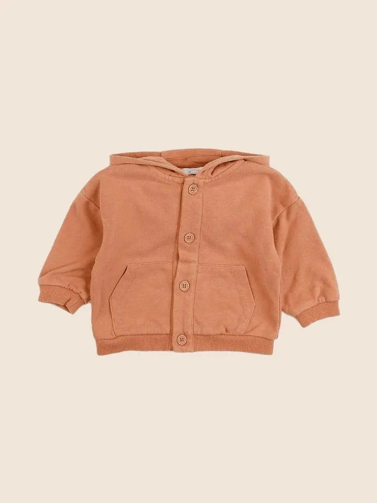 Vertbaudet - sweat orange - 6 mois
