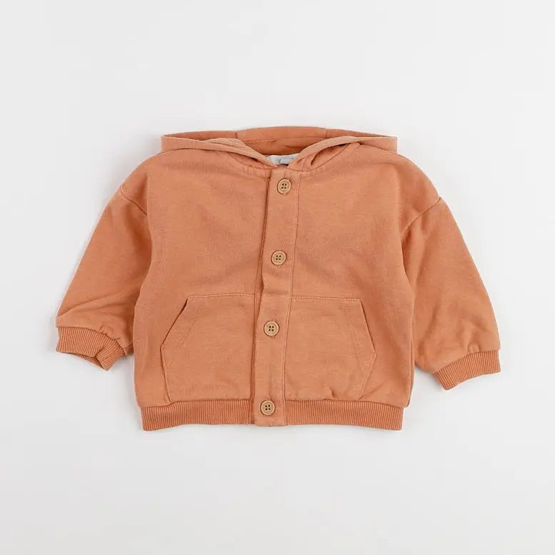 Vertbaudet - sweat orange - 6 mois