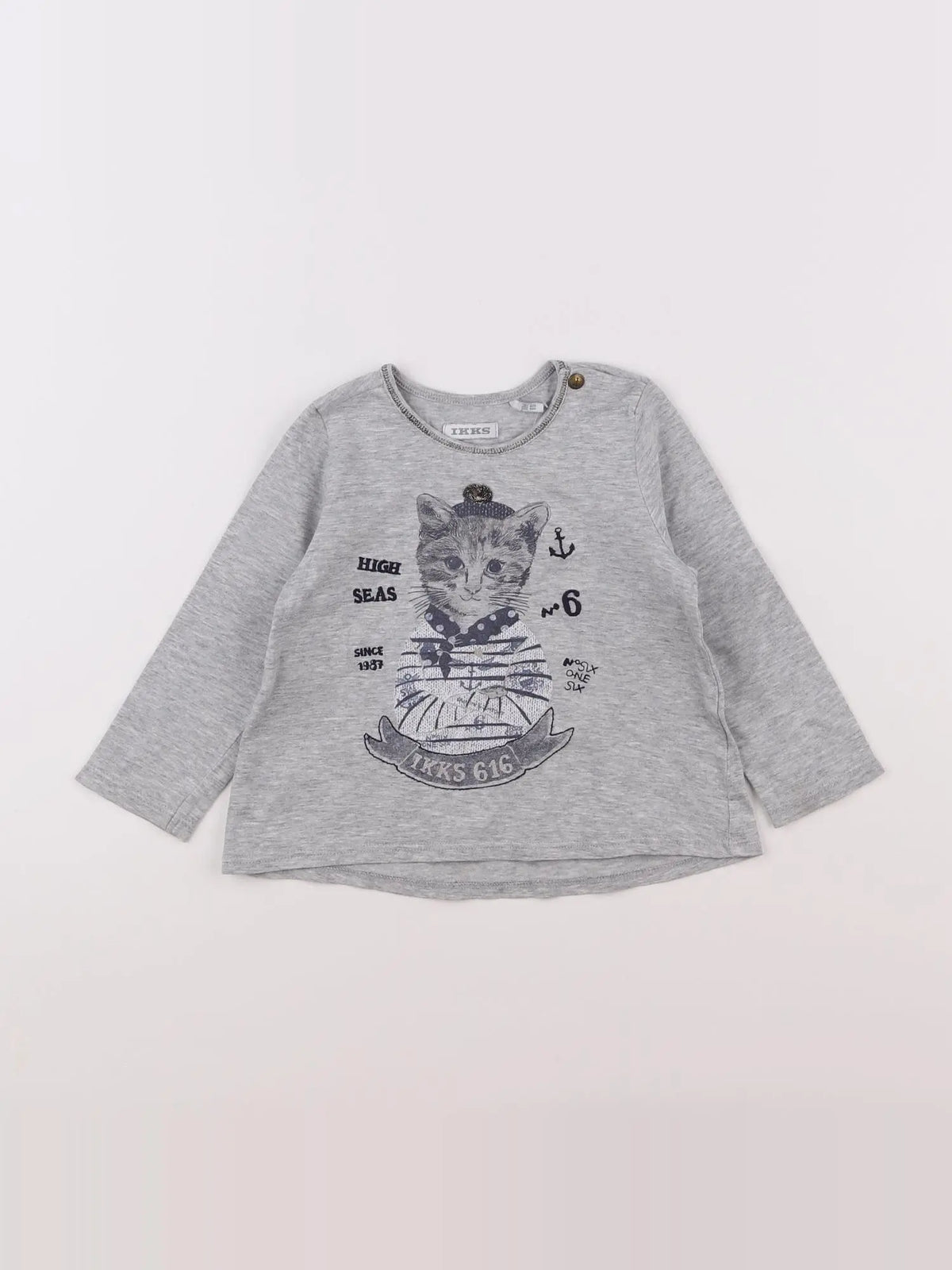 IKKS - tee-shirt gris - 18 mois
