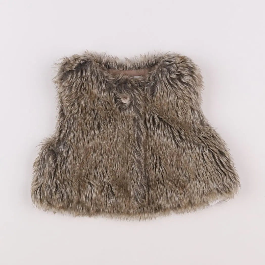 Vertbaudet - gilet beige - 9 mois