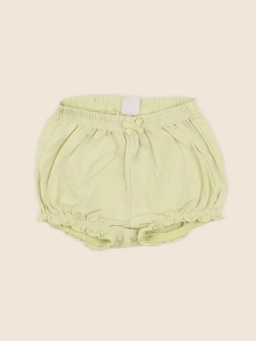 H&M - short jaune - 6/9 mois