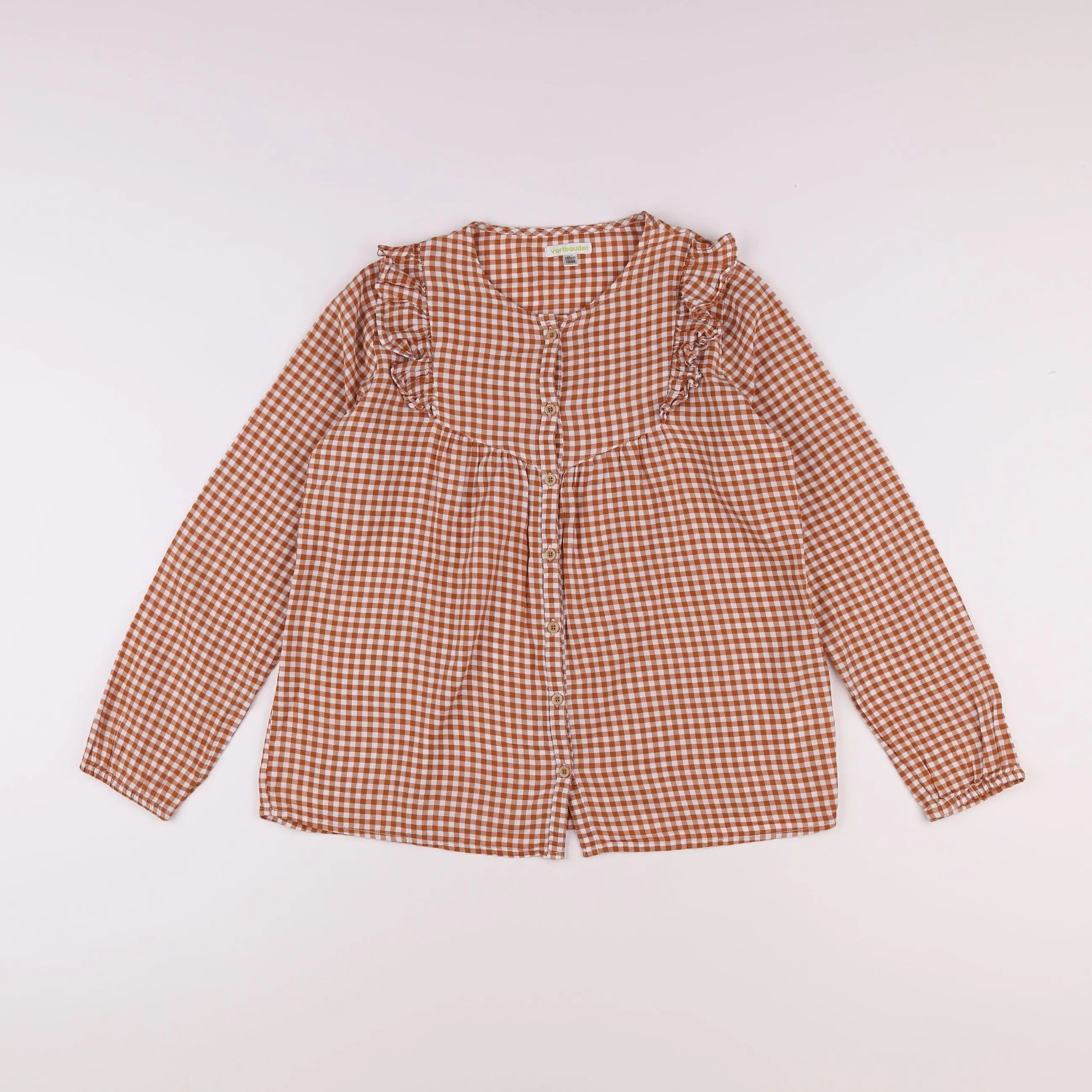 Vertbaudet - blouse marron - 14 ans