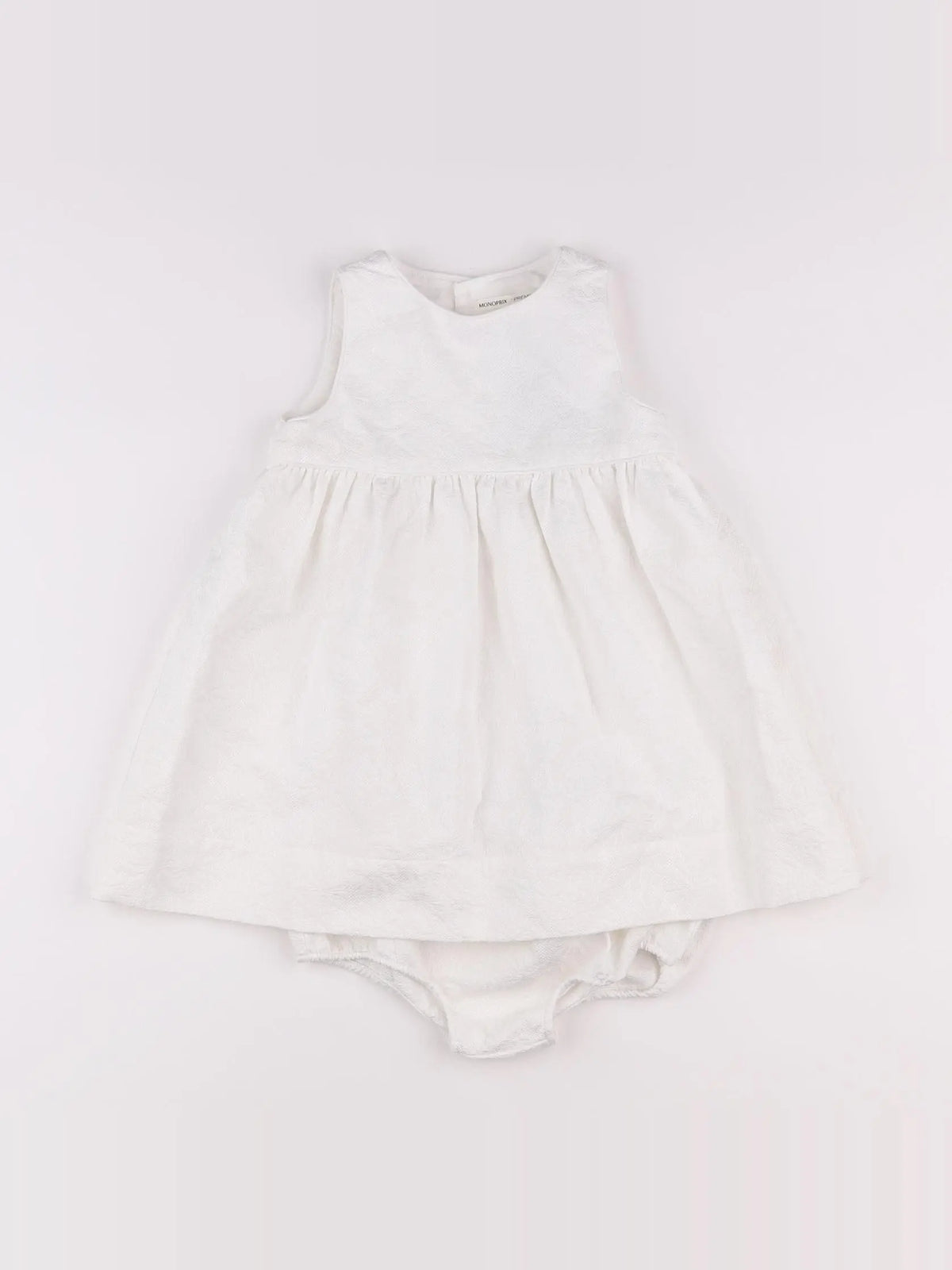 Monoprix - robe blanc - 18 mois
