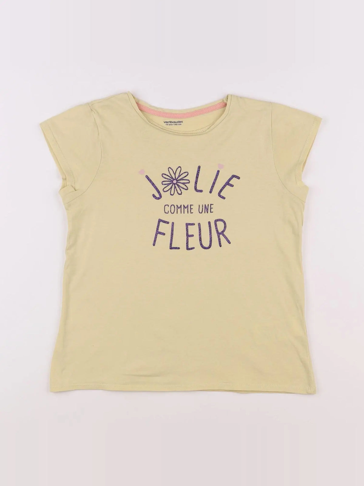 Vertbaudet - tee-shirt bleu, jaune - 10 ans