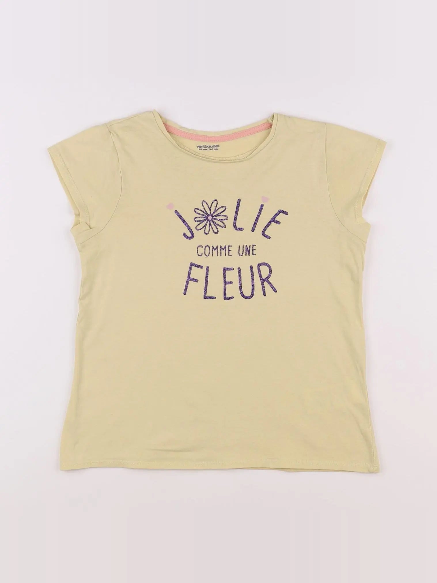 Vertbaudet - tee-shirt bleu, jaune - 10 ans
