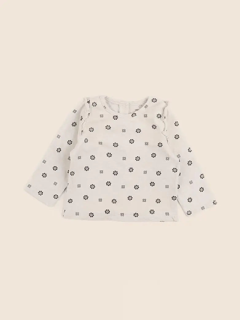 Vertbaudet - tee-shirt beige - 6 mois