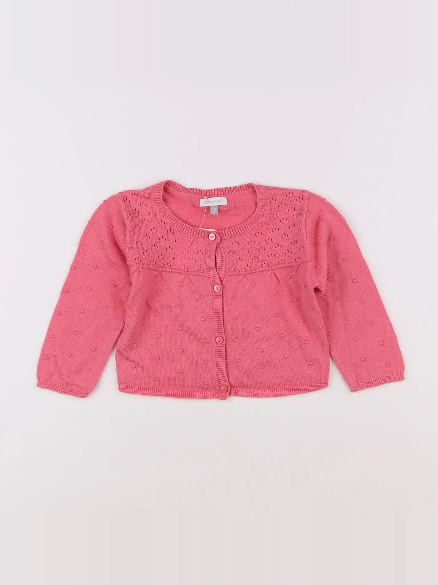 Absorba - gilet rose - 12 mois