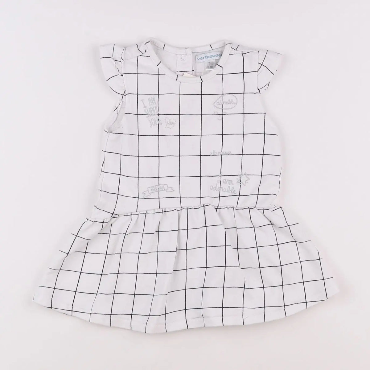 Vertbaudet - robe blanc - 12 mois