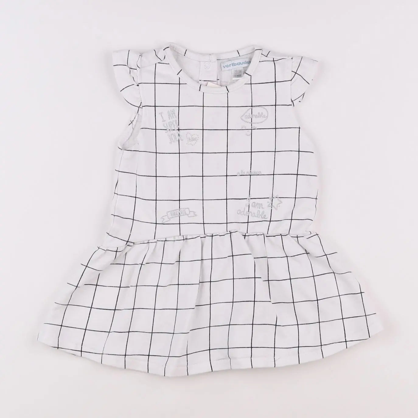 Vertbaudet - robe blanc - 12 mois