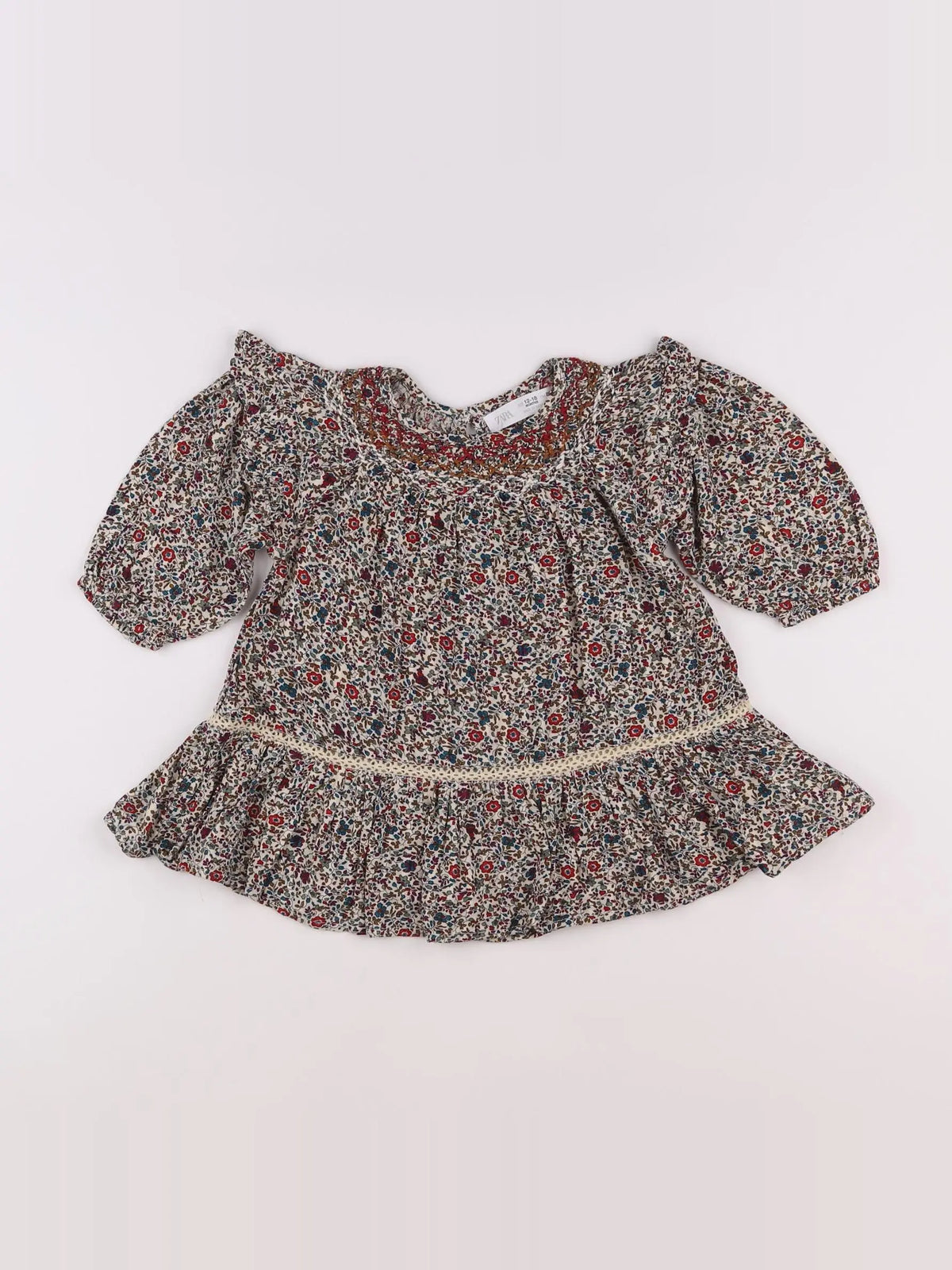 Zara - robe multicolore - 12/18 mois