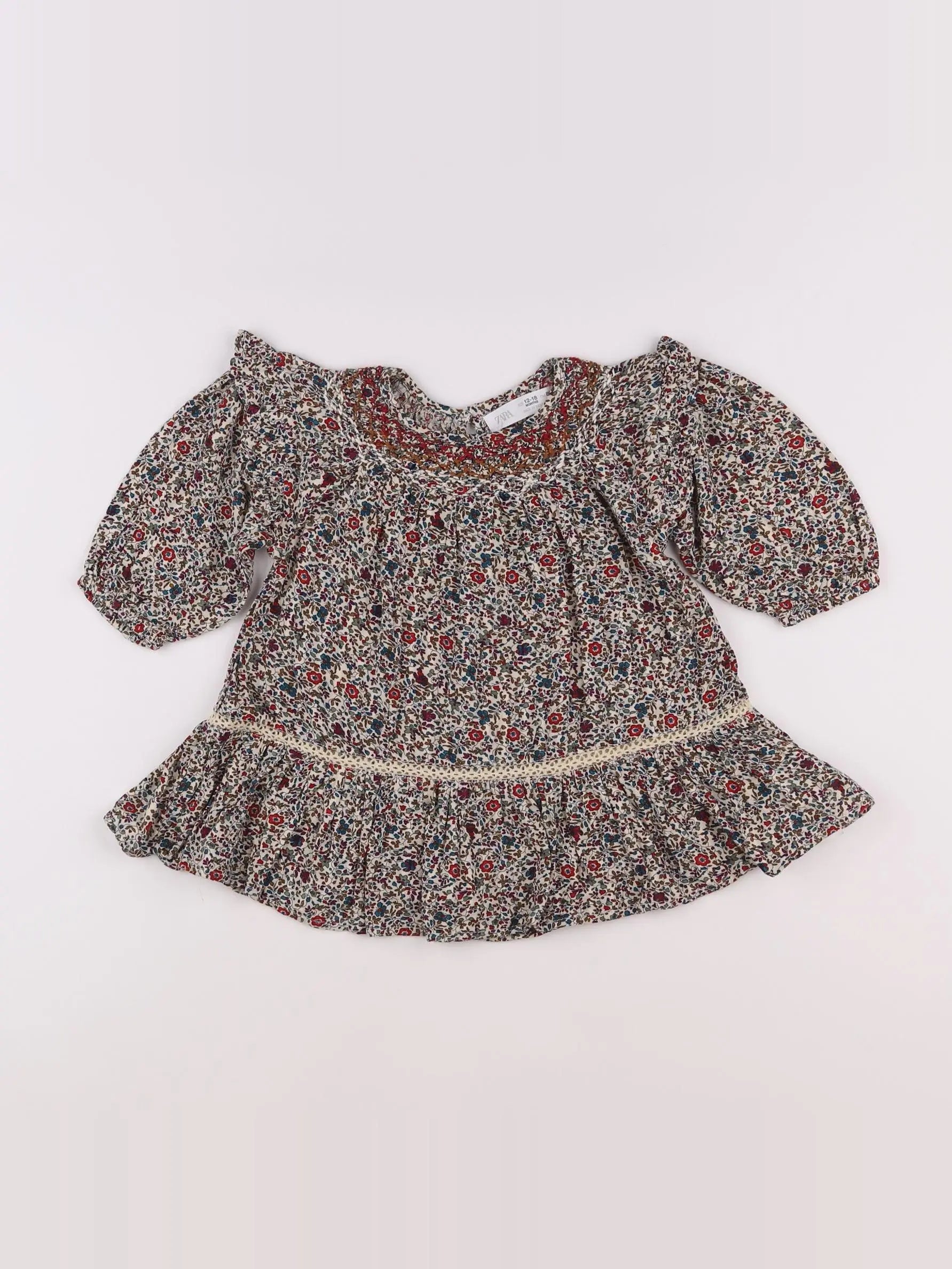 Zara - robe multicolore - 12/18 mois