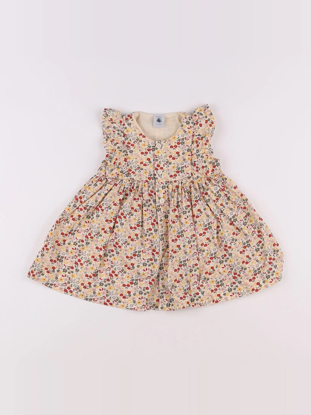 Petit Bateau - robe beige - 12 mois